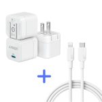 Anker PowerPort III 20W Cube PD Charger with USB-C to Lightning Cable (B2149)