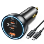 Baseus 160W Car Charger Qualcomm Quick Charge 2C+U With 100w Type-C Cable - Image 2