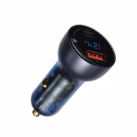 Baseus Particular Digital Display QC+PPS Dual Quick Charger Car Charger 65W - Image 2