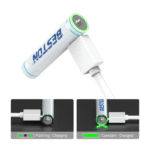 Beston AAA Lithium Rechargeable Battery Type-C Charging Port (4Pcs Pack) - Image 2